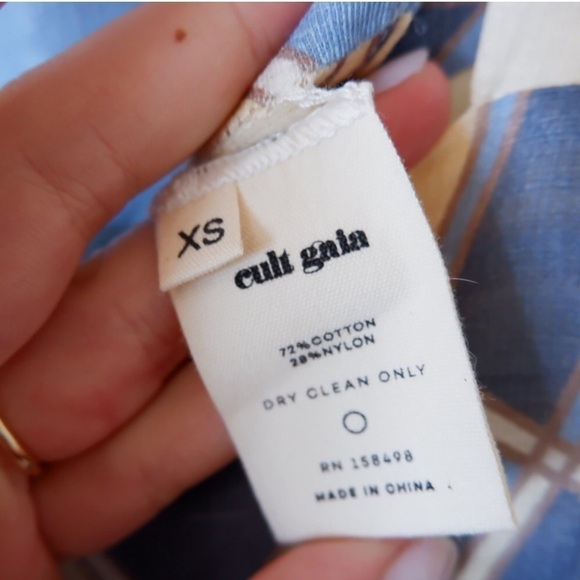 CULT GAIA Este Tunic Cover Up In Blue Wave - Picture 9 of 9